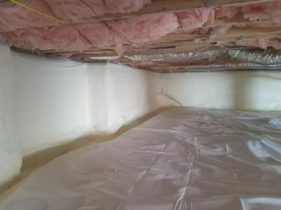 Crawl space encapsulation with closed-cell spray foam for Spray Foam Roofing in Wethersfield