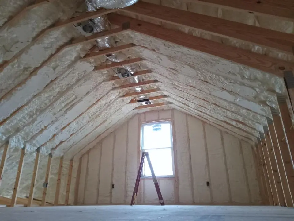 Spray foam roofing application for Crawl Space Insulation project in Wethersfield